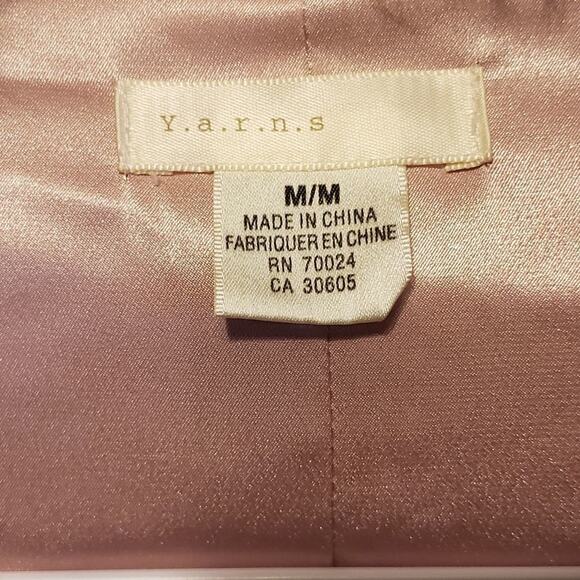 Y.a.r.n.s. vintage real fur cropped jacket coat women's size medium - Picture 2 of 10